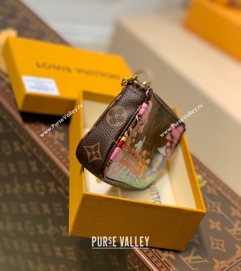 Louis Vuitton Mini Pochette Bag M45905 Monogram Canvas/Pink For Christmas 2021 (KI-21101421)