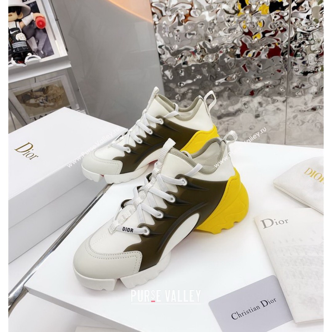 Dior D-Connect Sneaker in Technical Fabric DS31 Yellow/White 2021 (KW-210817065)