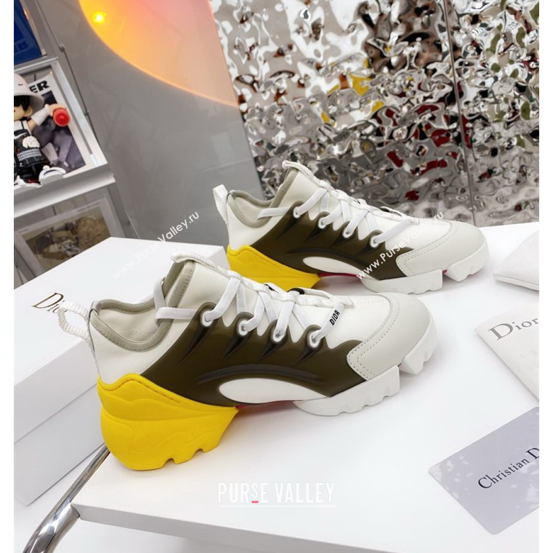 Dior D-Connect Sneaker in Technical Fabric DS31 Yellow/White 2021 (KW-210817065)