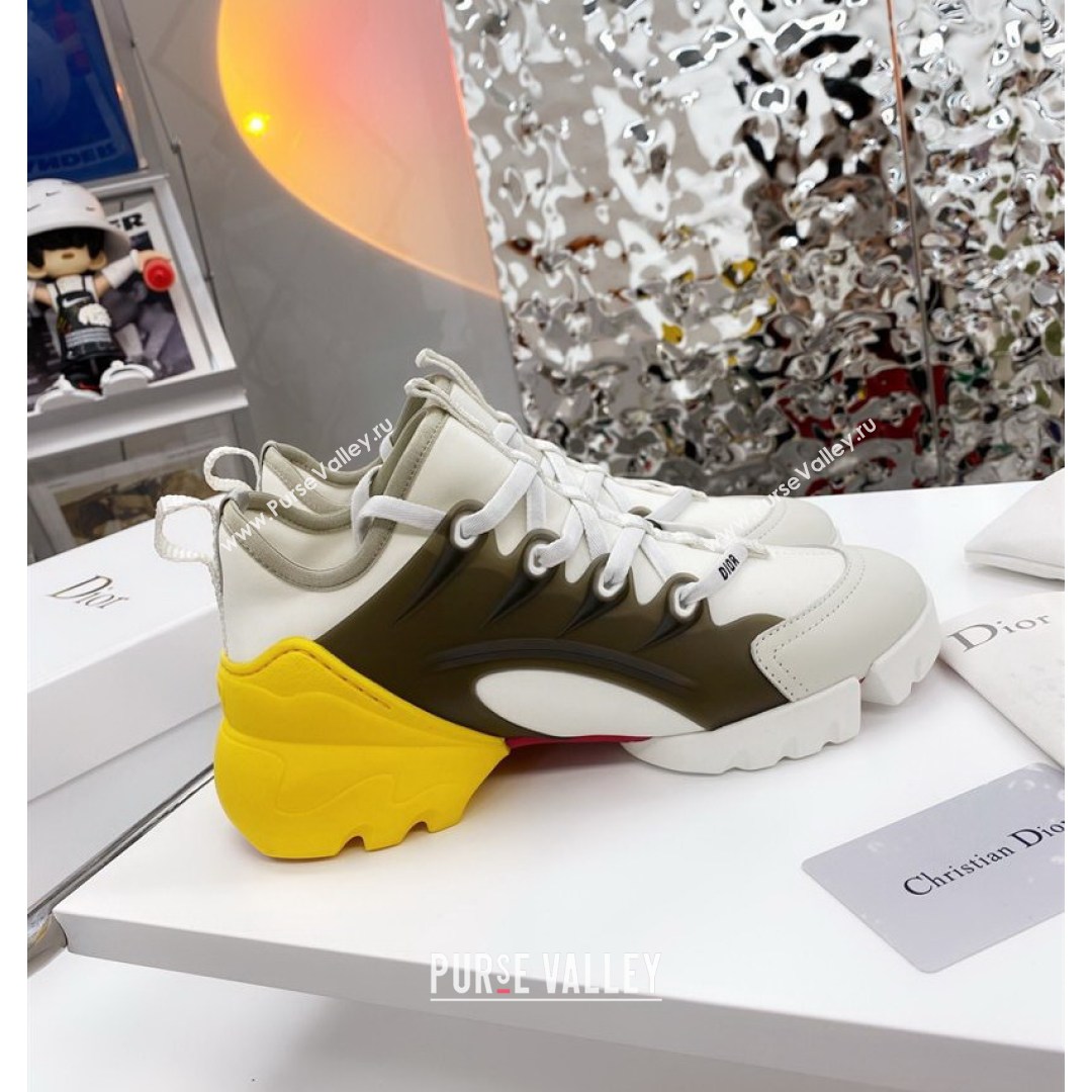 Dior D-Connect Sneaker in Technical Fabric DS31 Yellow/White 2021 (KW-210817065)