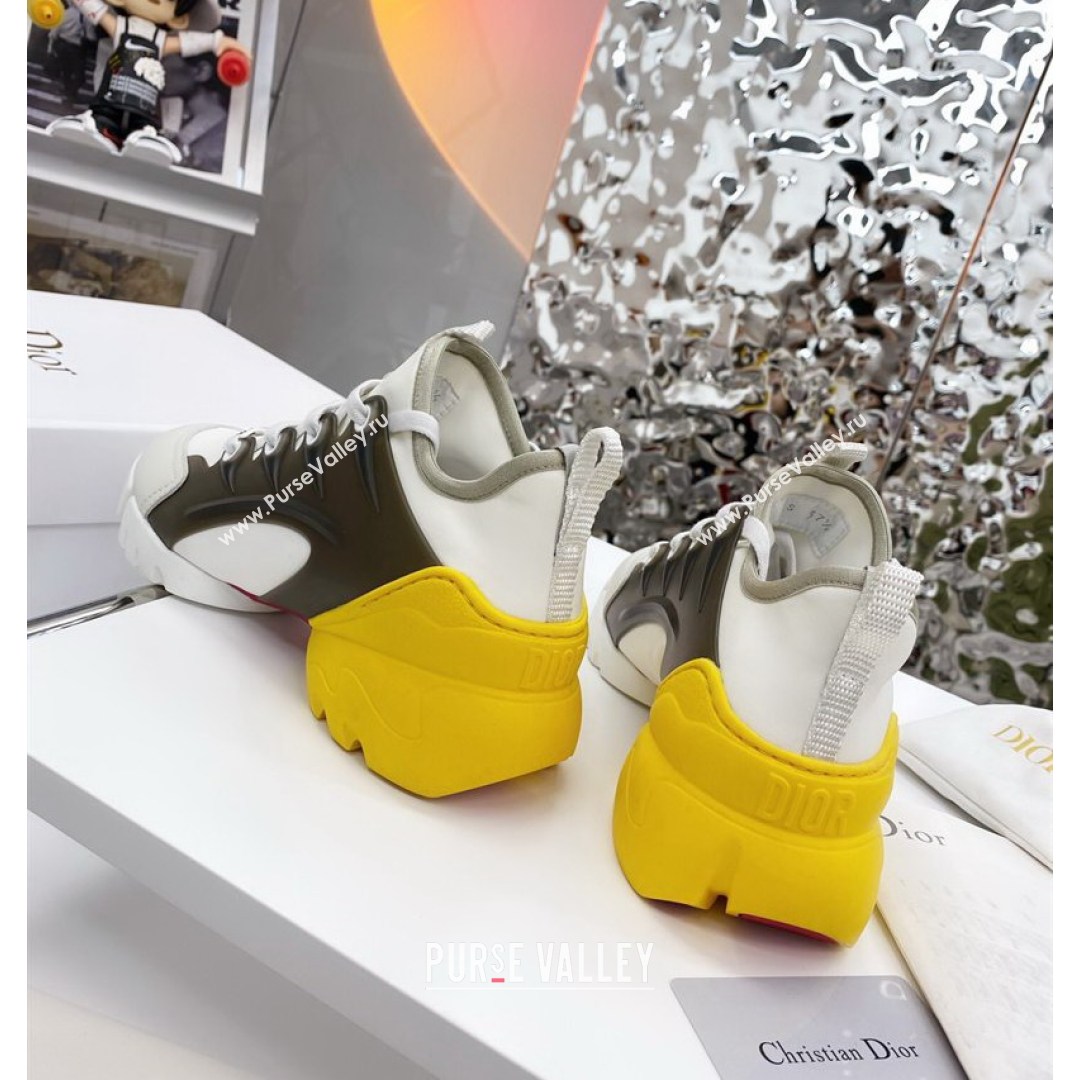 Dior D-Connect Sneaker in Technical Fabric DS31 Yellow/White 2021 (KW-210817065)