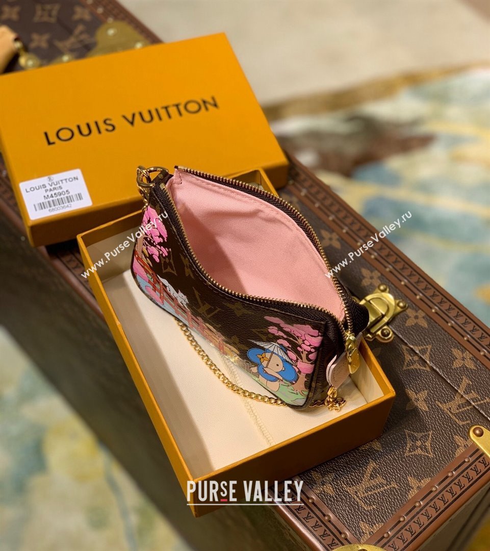 Louis Vuitton Mini Pochette Bag M45905 Monogram Canvas/Pink For Christmas 2021 (KI-21101421)