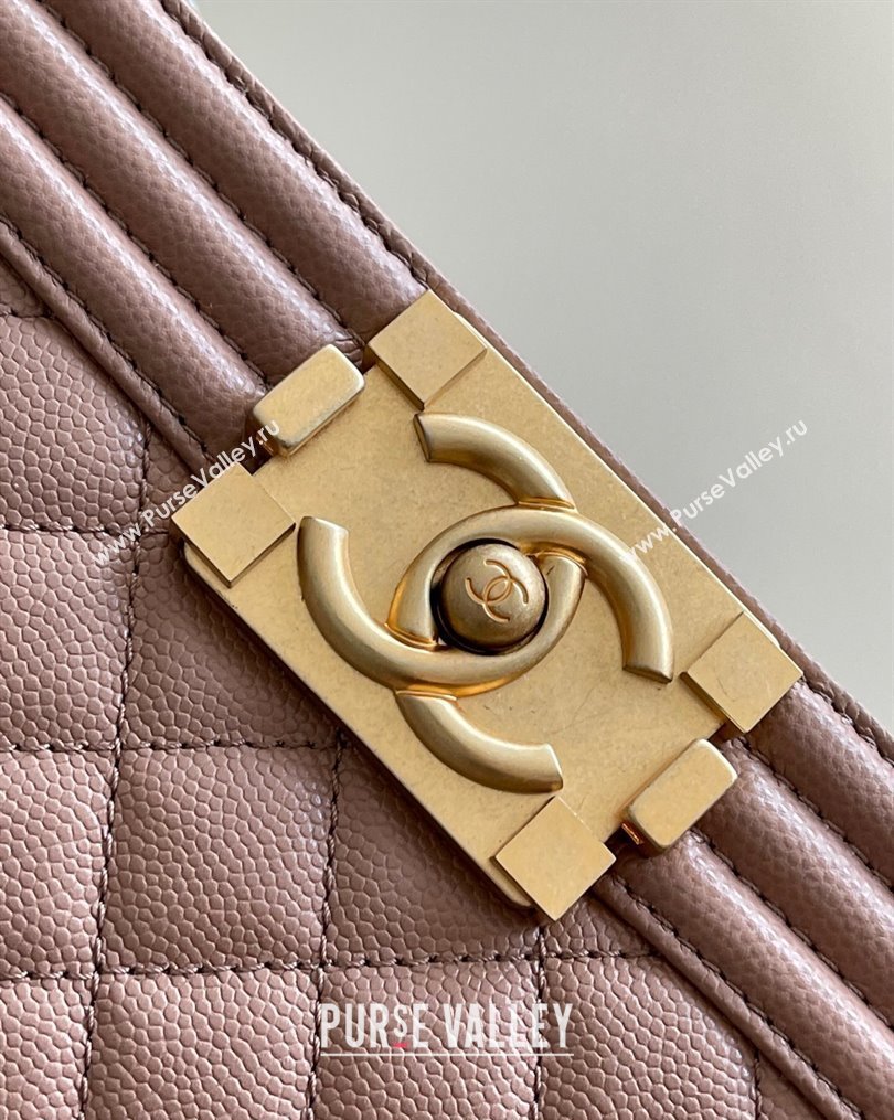 Chanel Original Grained Calfskin Medium Boy Flap Bag Caramel 2023 Top Quality (MHE-23102503)