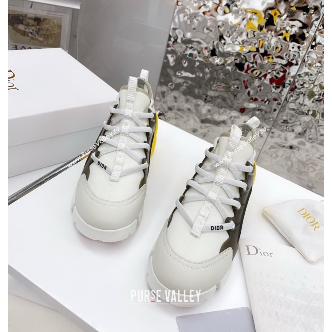 Dior D-Connect Sneaker in Technical Fabric DS31 Yellow/White 2021 (KW-210817065)