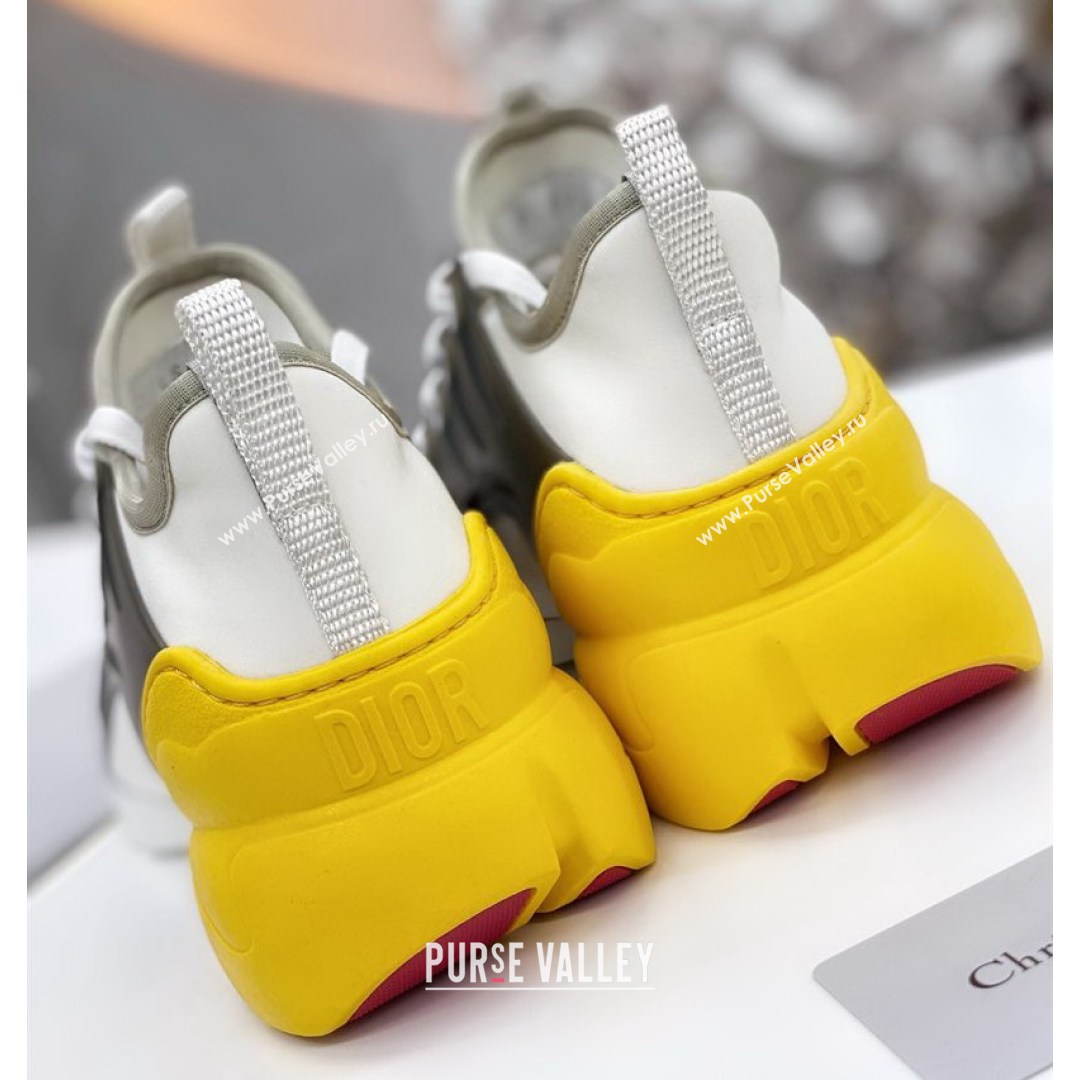 Dior D-Connect Sneaker in Technical Fabric DS31 Yellow/White 2021 (KW-210817065)