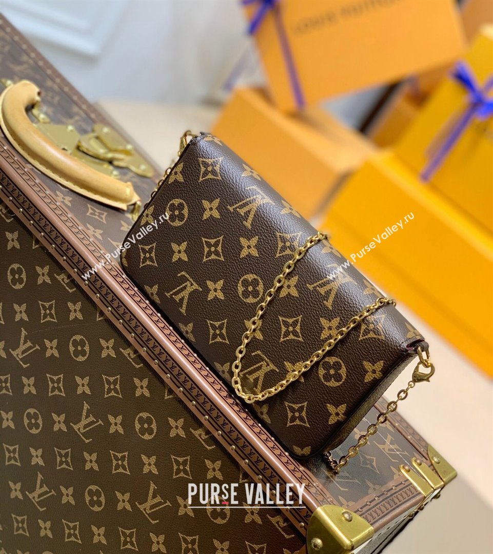 Louis Vuitton Félicie Pochette Mini Bag M80859 Monogram Canvas/Pink For Christmas 2021 (KI-21101422)