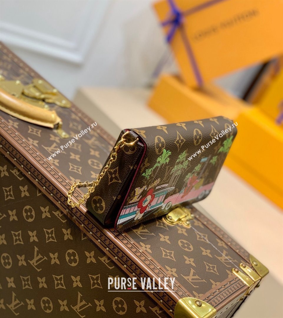Louis Vuitton Félicie Pochette Mini Bag M80859 Monogram Canvas/Pink For Christmas 2021 (KI-21101422)