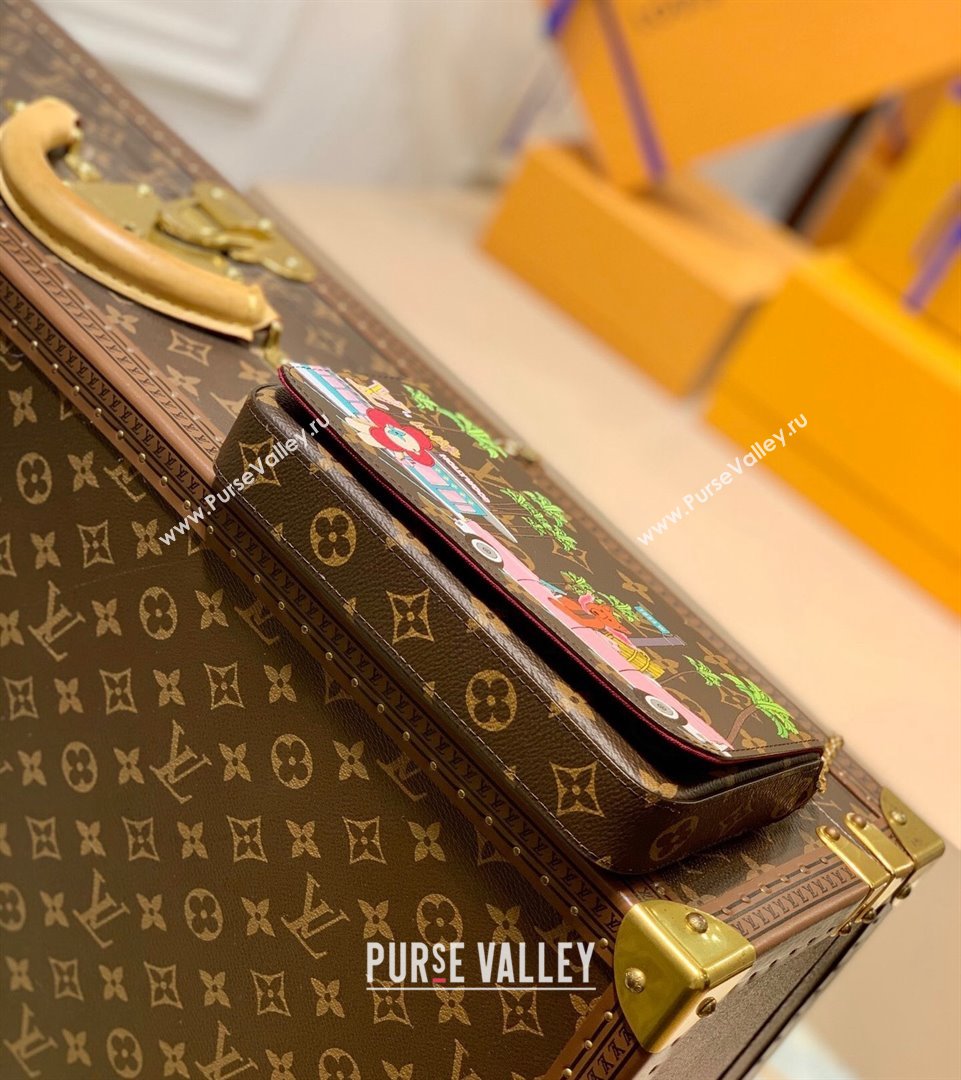 Louis Vuitton Félicie Pochette Mini Bag M80859 Monogram Canvas/Pink For Christmas 2021 (KI-21101422)