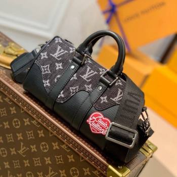 Louis Vuitton Keepall XS Bag in Monogram Denim and Leather M90689 Black 2021 (KI-21101424)