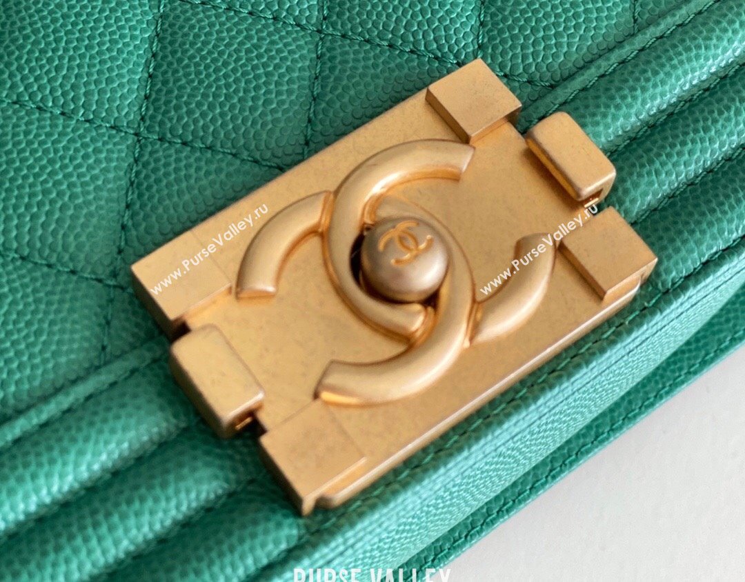 Chanel Original Grained Calfskin Small Boy Flap Bag Green 2023 Top Quality (MHE-23102505)