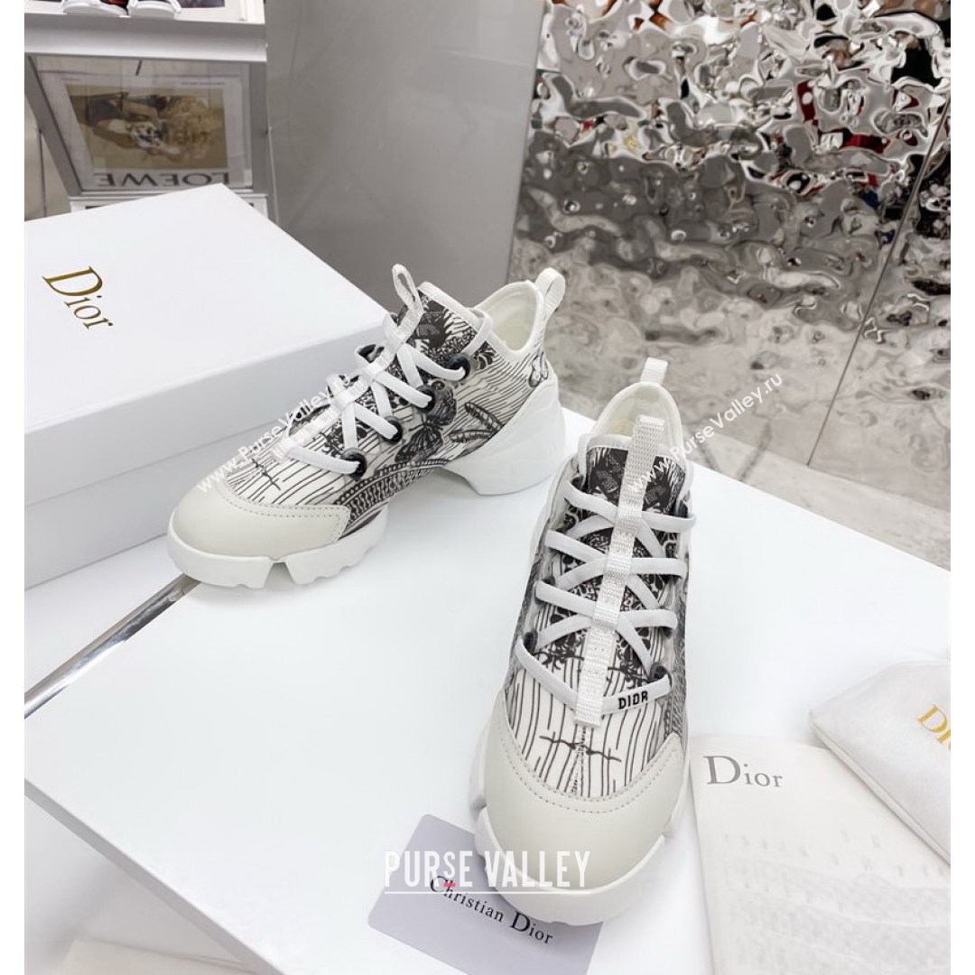 Dior D-Connect Sneaker in Butterfly Printed Technical Fabric DS28 2021 (KW-210817062)