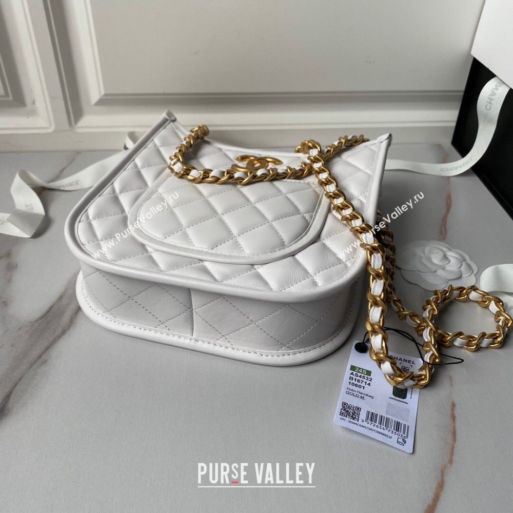 Chanel Calfskin Hobo Bag AS4532 White 2024 (YEZI-24052117)