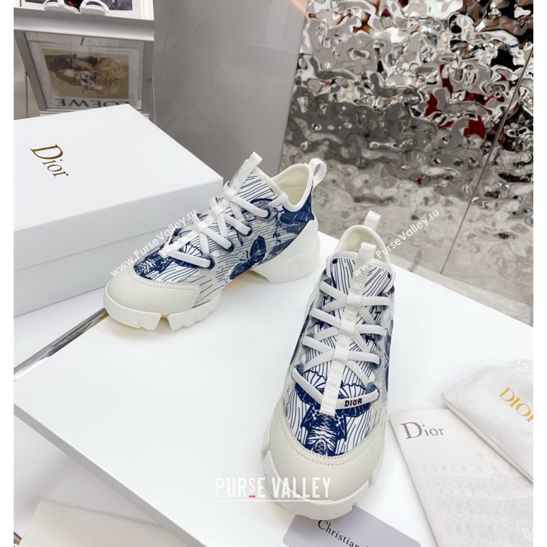 Dior D-Connect Sneaker in Butterfly Printed Technical Fabric DS27 2021 (KE-210817061)