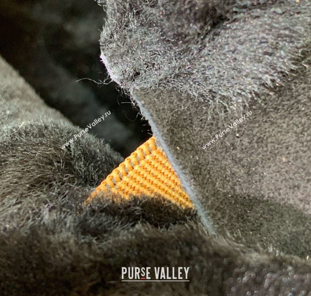 Loro Piana Open Walk Ankle Boots in Suede and Wool Fur Black 2025 LP101102 (HH-251211023)