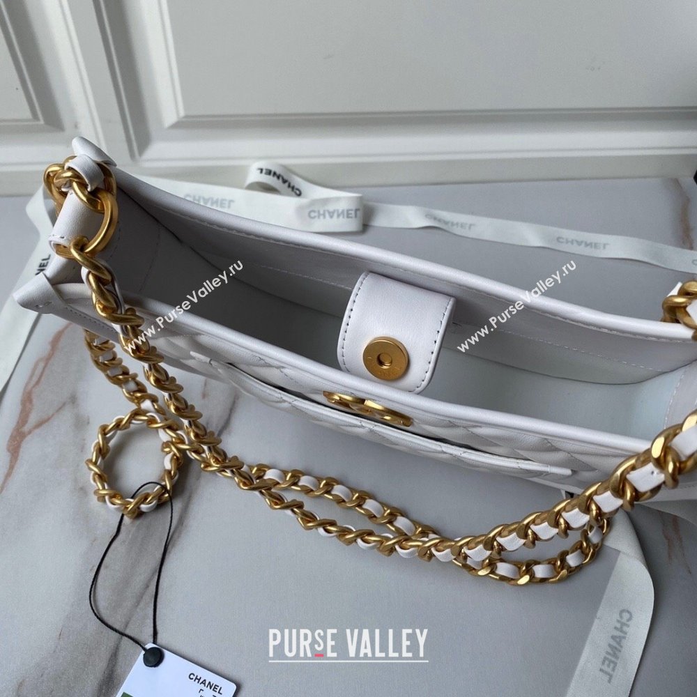 Chanel Calfskin Hobo Bag AS4666 White 2024 (YEZI-24052118)