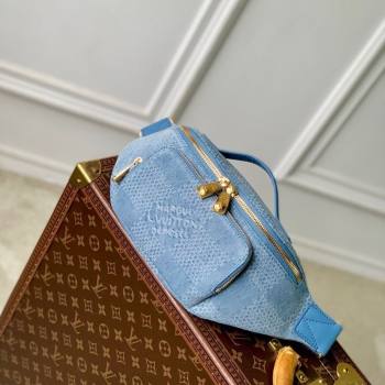 Louis Vuitton Mens Rush Bumbag in Blue Damier Denim 3D Canvas N00205 2025 (KI-2508110020)