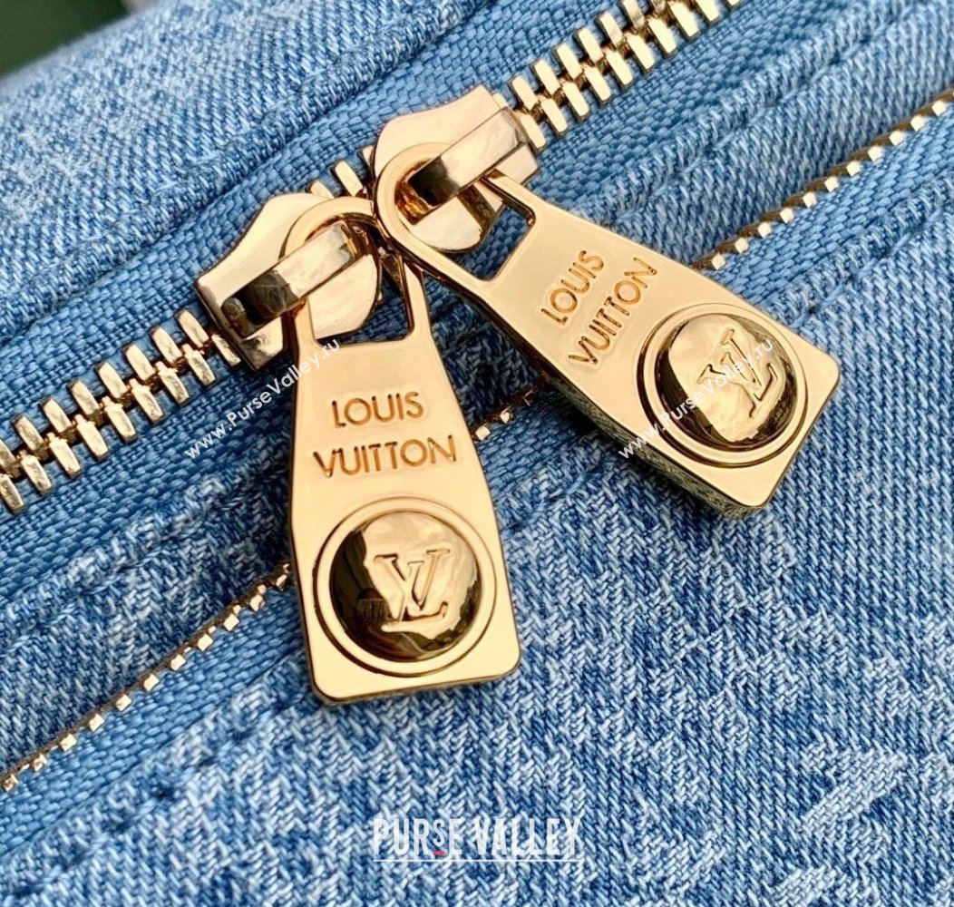 Louis Vuitton Mens Rush Bumbag in Blue Damier Denim 3D Canvas N00205 2025 (KI-2508110020)