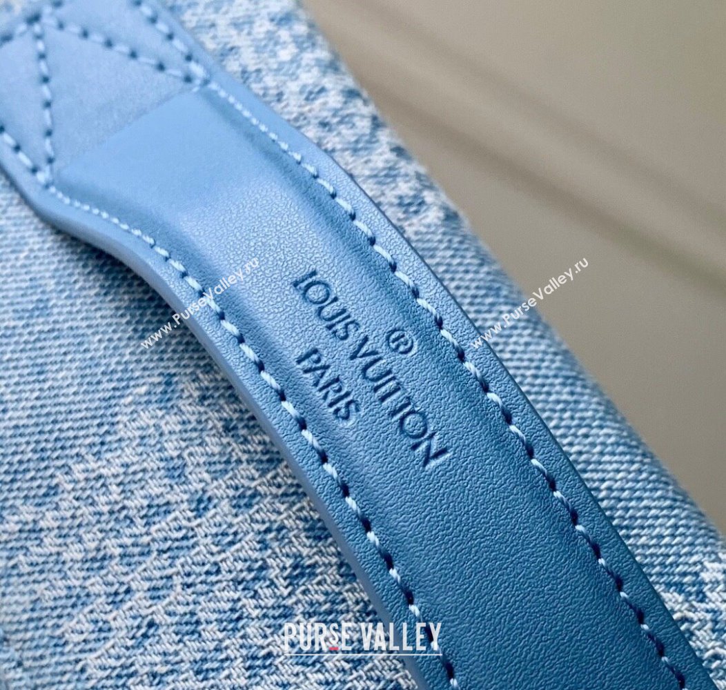 Louis Vuitton Mens Rush Bumbag in Blue Damier Denim 3D Canvas N00205 2025 (KI-2508110020)