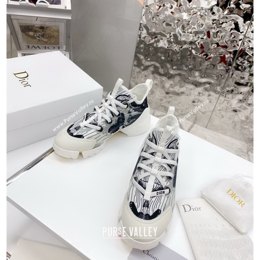 Dior D-Connect Sneaker in Butterfly Printed Technical Fabric DS25 2021 (KW-210817059)