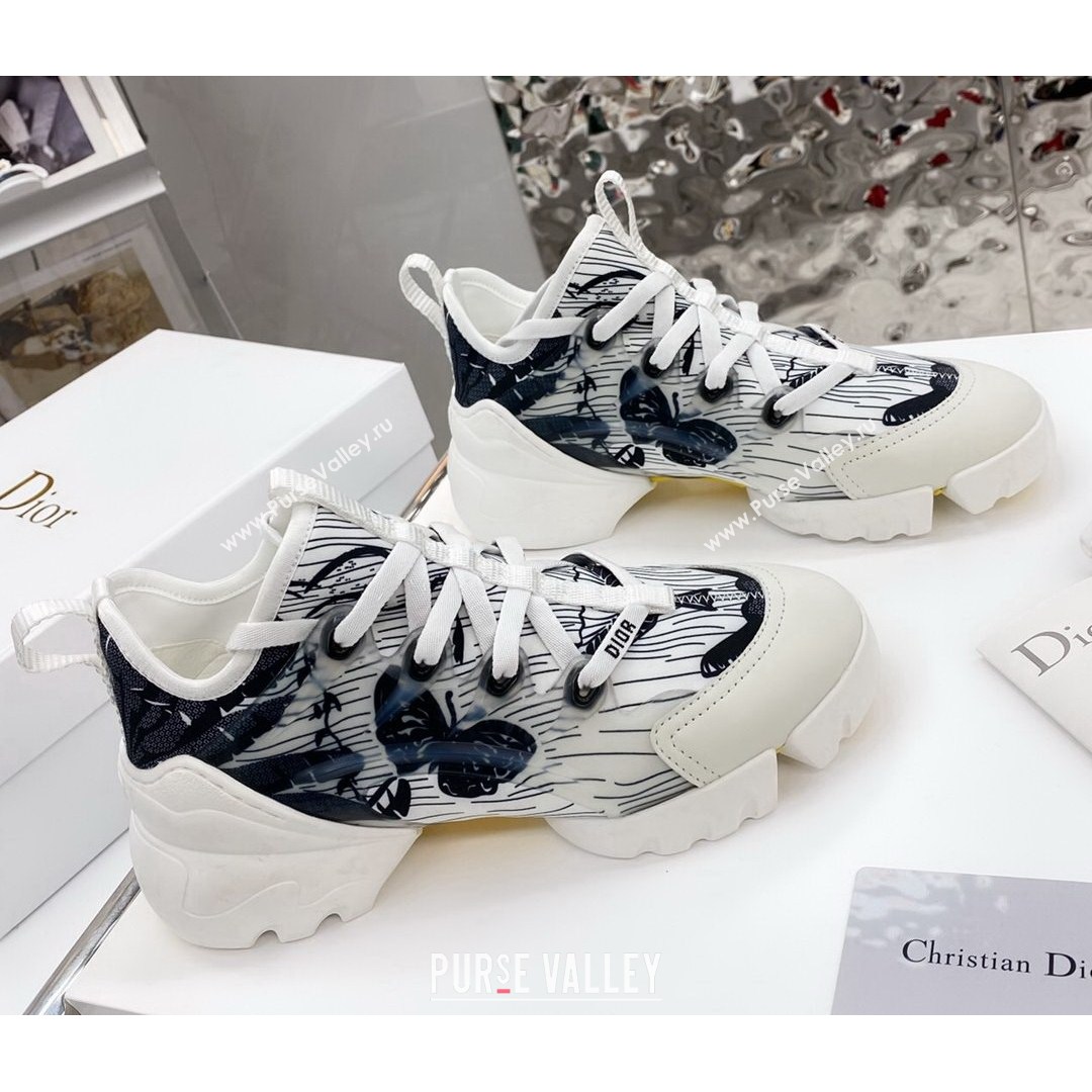 Dior D-Connect Sneaker in Butterfly Printed Technical Fabric DS25 2021 (KW-210817059)