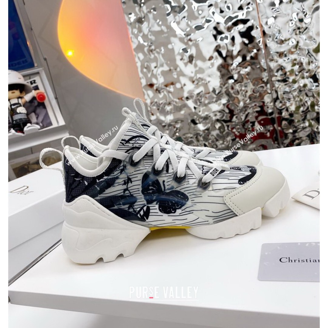 Dior D-Connect Sneaker in Butterfly Printed Technical Fabric DS25 2021 (KW-210817059)