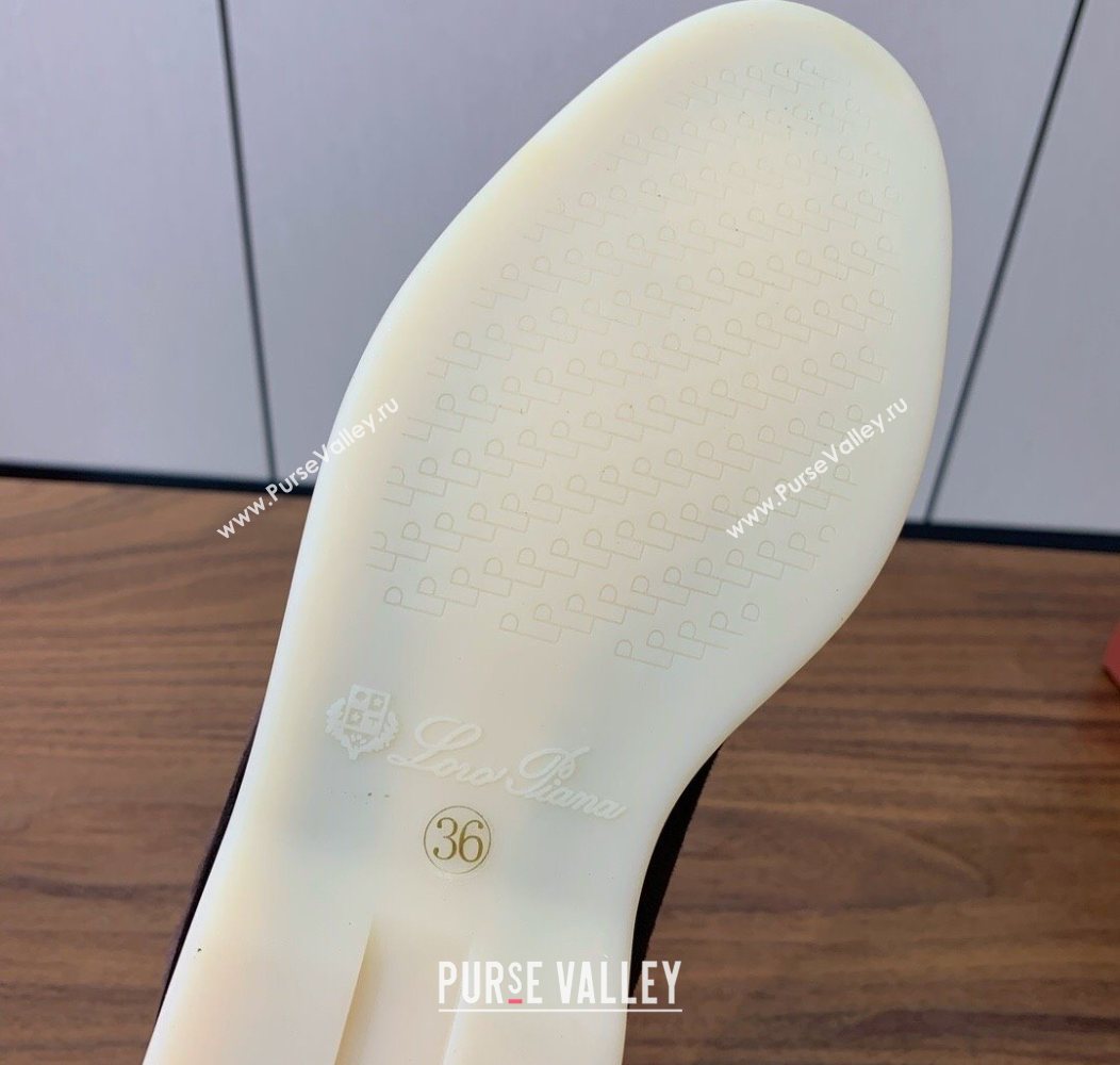 Loro Piana Open Walk Ankle Boots in Suede and Wool Fur Coffee Brown 2025 LP101102 (HH-251211025)