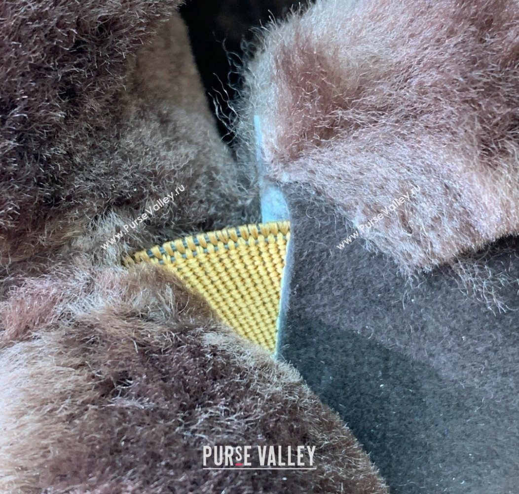 Loro Piana Open Walk Ankle Boots in Suede and Wool Fur Coffee Brown 2025 LP101102 (HH-251211025)