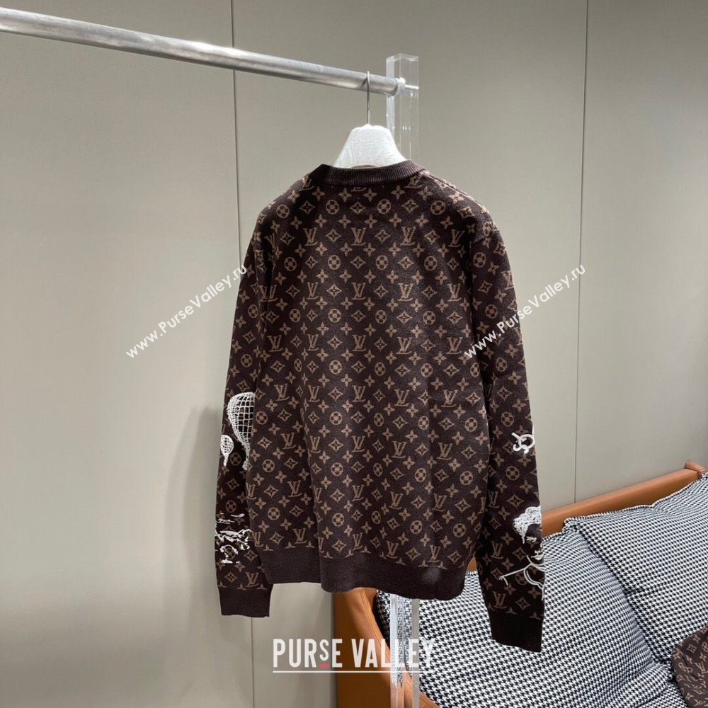 Louis Vuitton Monogram Wool Sweater LV110923 Brown 2023 (Q-23110923)