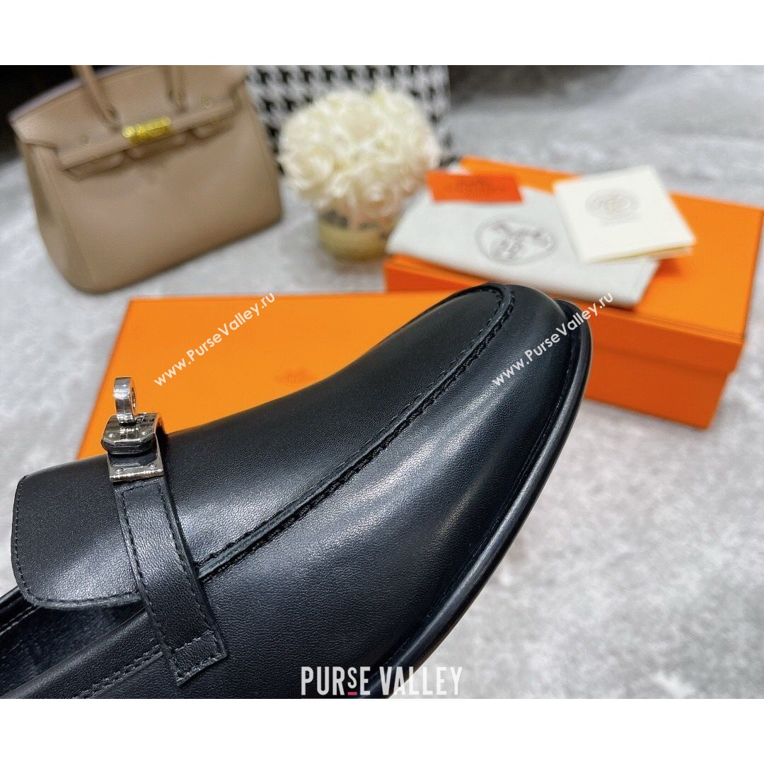 Hermes Mocasini Calfskin Loafers Black 2021 (MD-21081106)