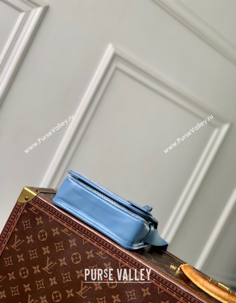 Louis Vuitton Mens Bosphore Wearable Wallet Mini Bag in Blue Damier Denim 3D Canvas N00210 2025 (KI-2508110022)