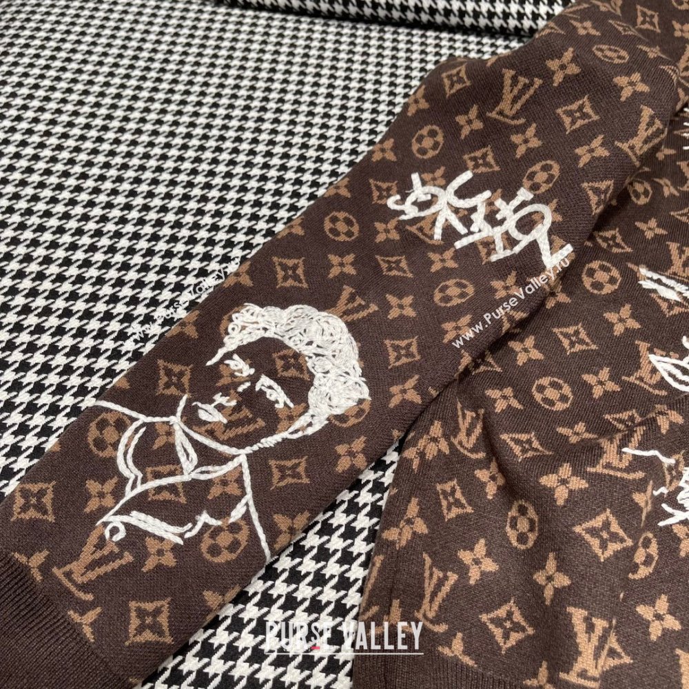 Louis Vuitton Monogram Wool Sweater LV110923 Brown 2023 (Q-23110923)