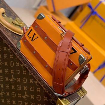 Louis Vuitton LV x NBA Small Handle Trunk Bag in Orange Leather M45785 2021 (KI-21101430)