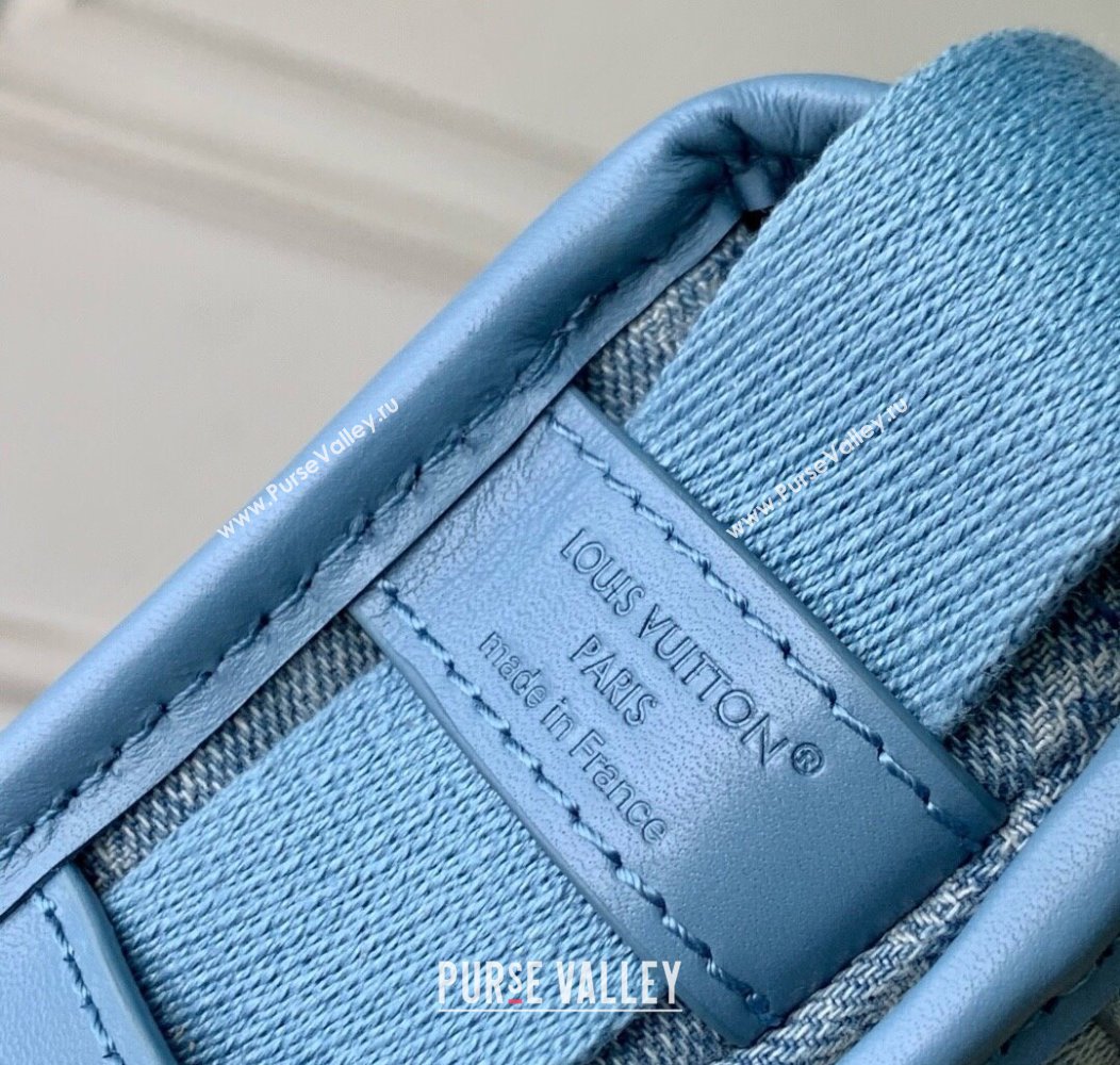 Louis Vuitton Mens Bosphore Wearable Wallet Mini Bag in Blue Damier Denim 3D Canvas N00210 2025 (KI-2508110022)