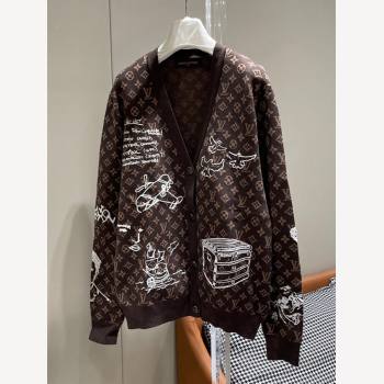 Louis Vuitton Monogram Wool Cardigan LV110924 Brown 2023 (Q-23110924)