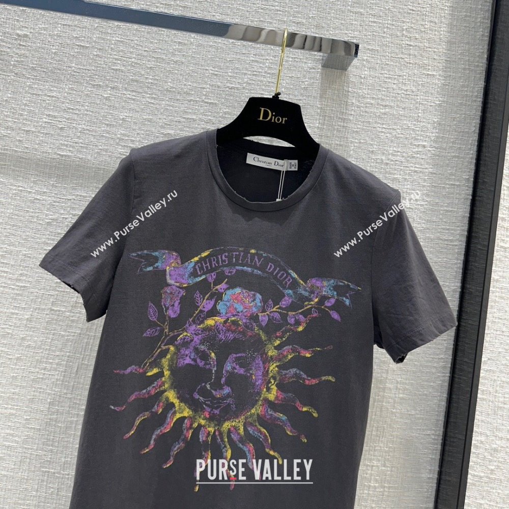 Dior Cotton T-shirt D040707 Grey 2024 (Q-24040707)
