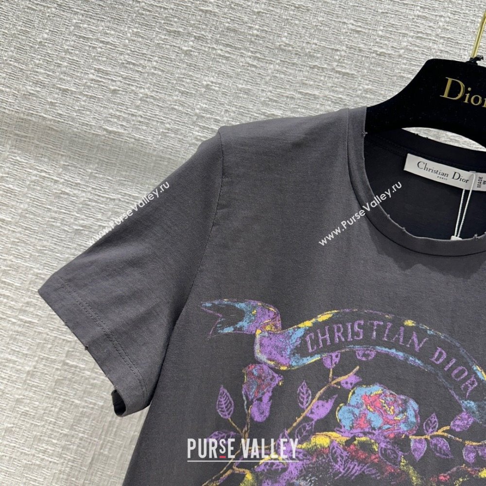 Dior Cotton T-shirt D040707 Grey 2024 (Q-24040707)