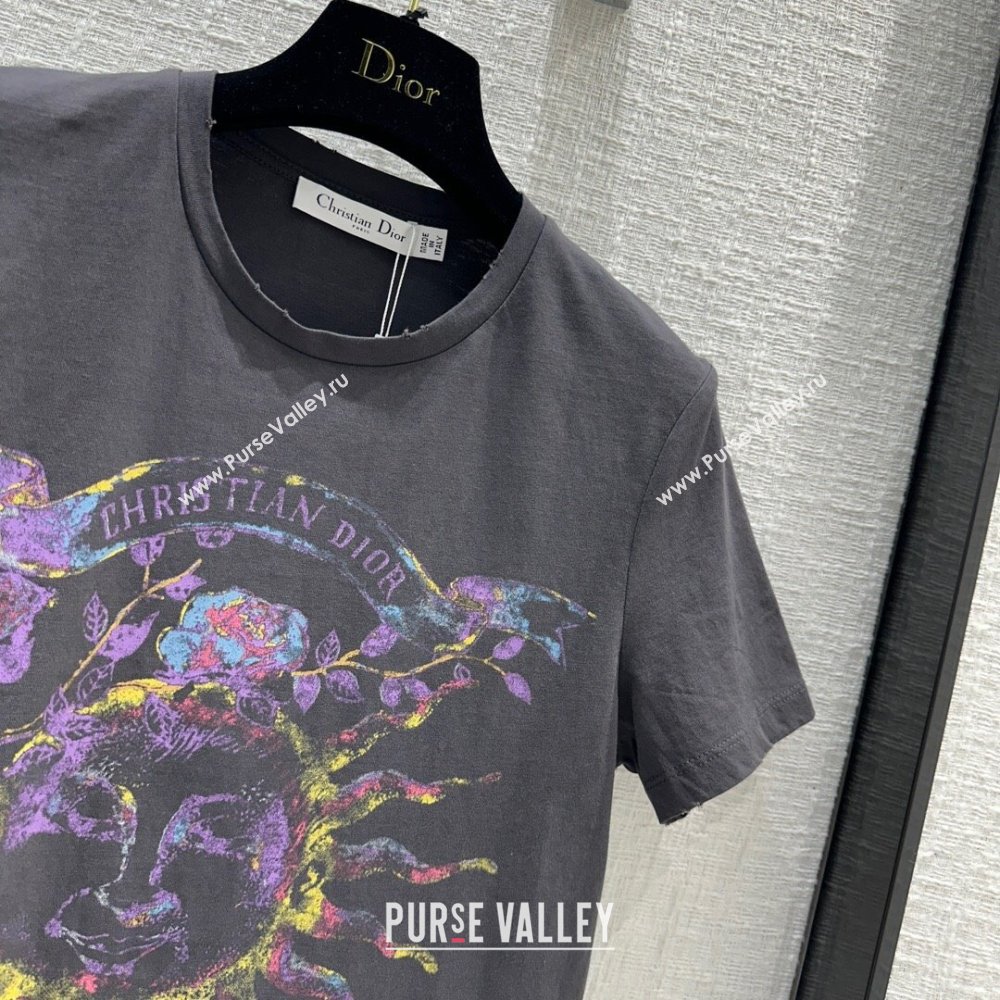Dior Cotton T-shirt D040707 Grey 2024 (Q-24040707)
