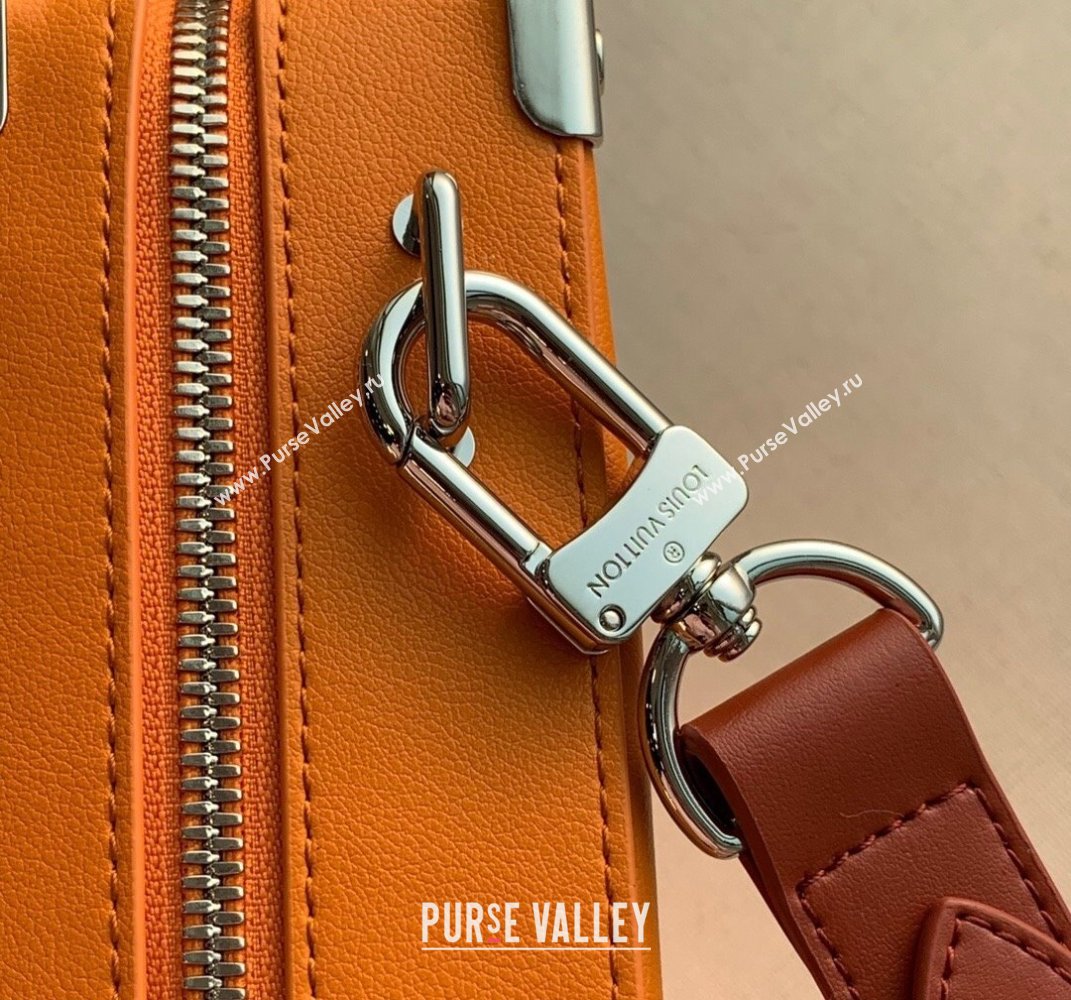 Louis Vuitton LV x NBA Small Handle Trunk Bag in Orange Leather M45785 2021 (KI-21101430)