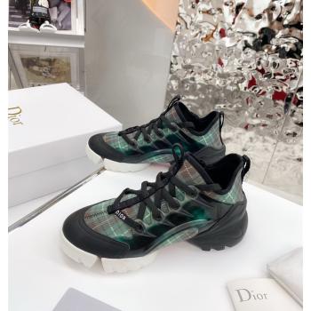 Dior D-Connect Sneaker in Plaid Technical Fabric DS21 Green 2021 (KW-210817054)
