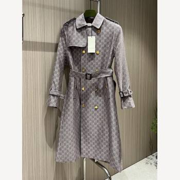 Gucci GG Trench Coat G110928 Pink/Grey 2023 (Q-23110928)