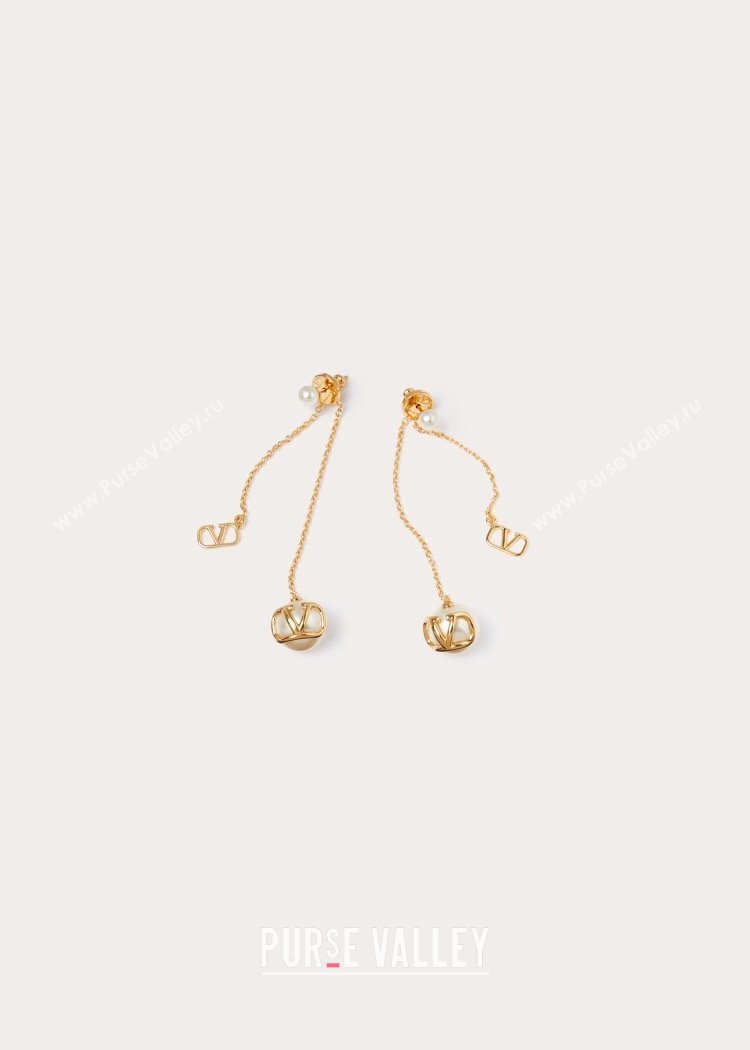 Valentino Earrings with Pearl V121923 Gold 2023 (YF-23121923)