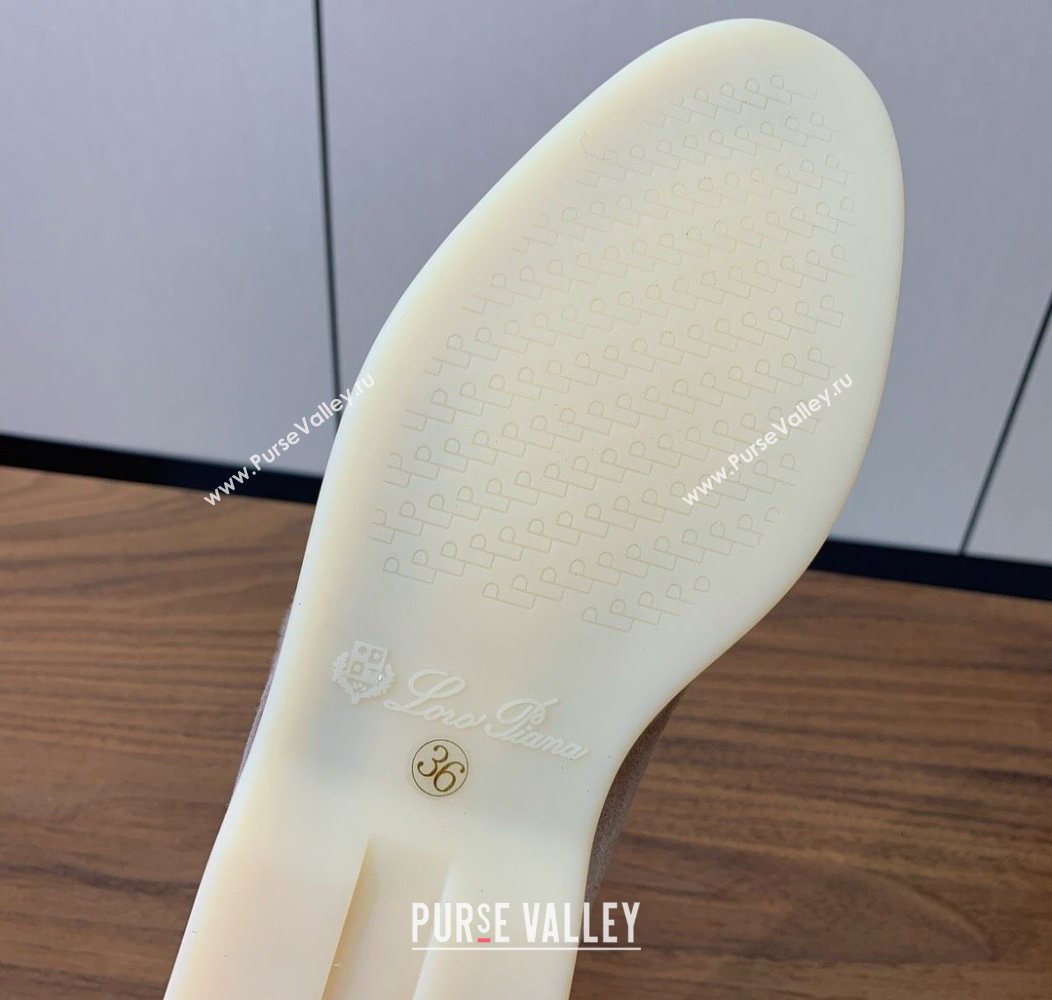 Loro Piana Open Walk Ankle Boots in Suede and Wool Fur Camel 2025 LP101102 (HH-251211028)