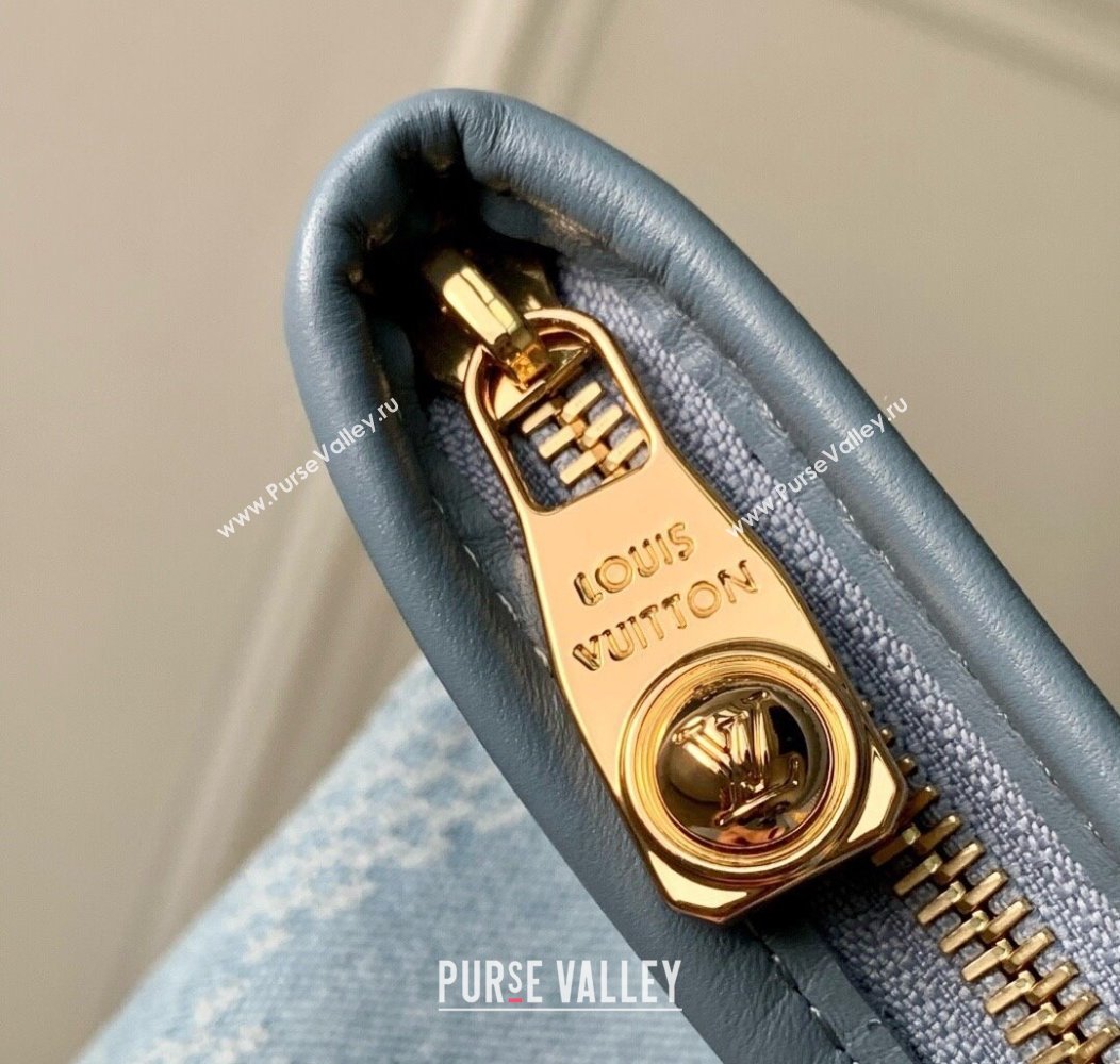 Louis Vuitton Mens Nevereverfull Tote Bag in Blue Damier Denim 3D Canvas N00198 2025 (KI-2508110024)