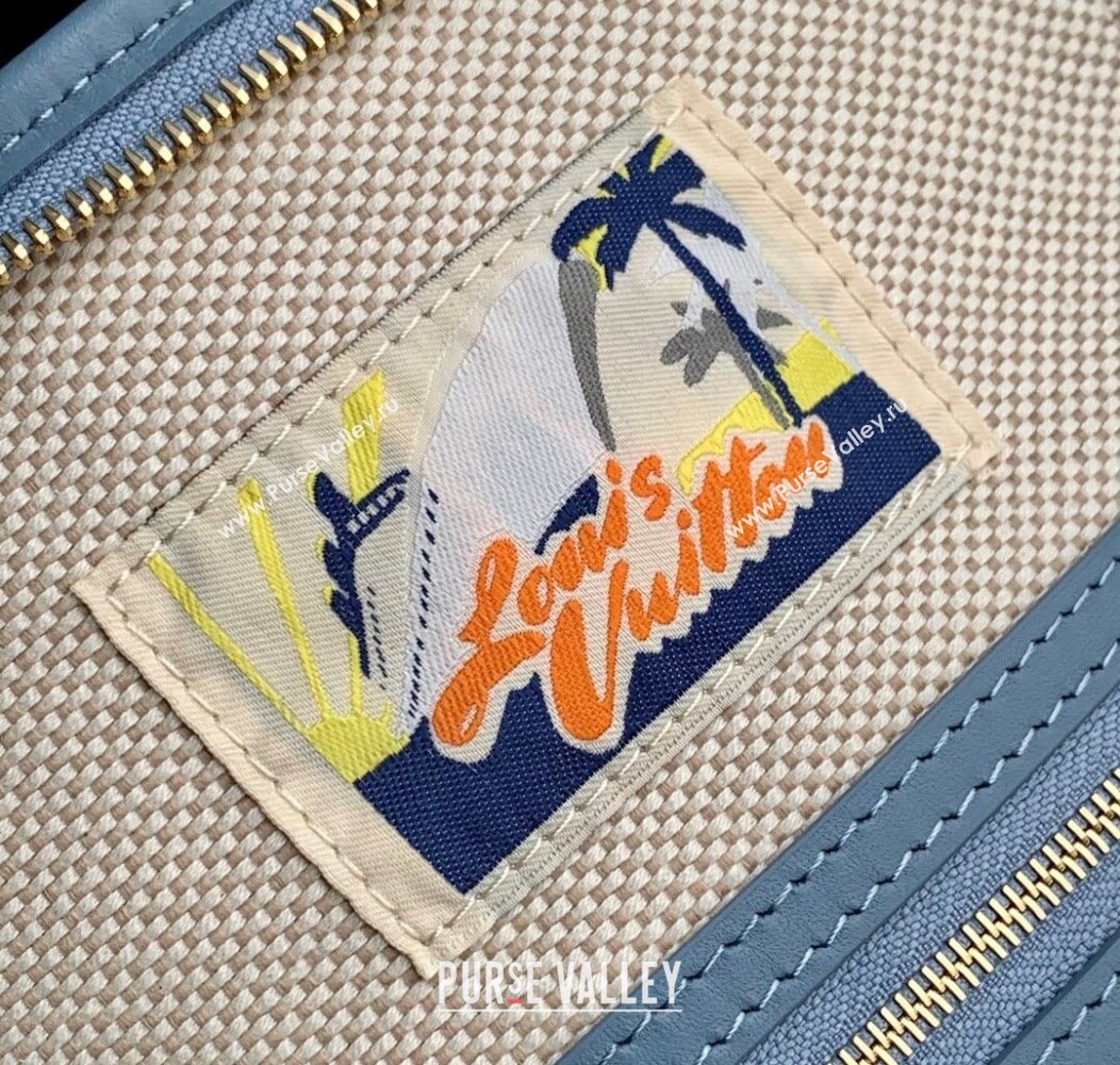 Louis Vuitton Mens Nevereverfull Tote Bag in Blue Damier Denim 3D Canvas N00198 2025 (KI-2508110024)