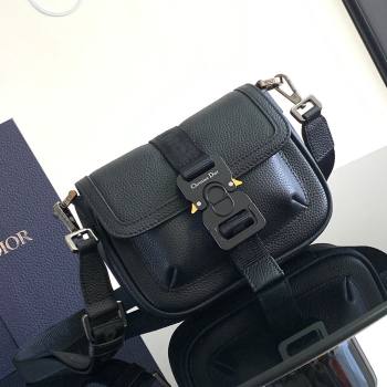 Dior Mini Dior Hit The Road Bag with Strap in Black Grained Calfskin 2024 (DMZ-24020214)