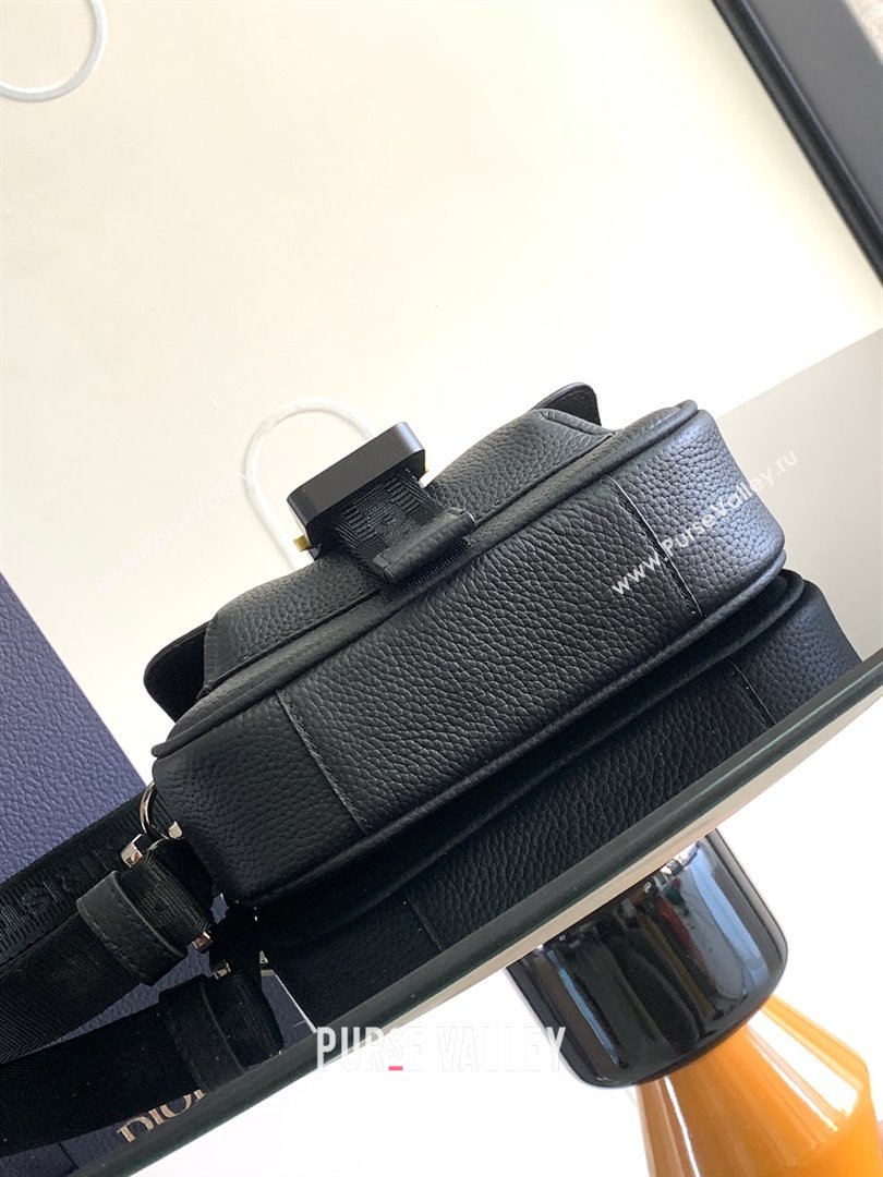 Dior Mini Dior Hit The Road Bag with Strap in Black Grained Calfskin 2024 (DMZ-24020214)