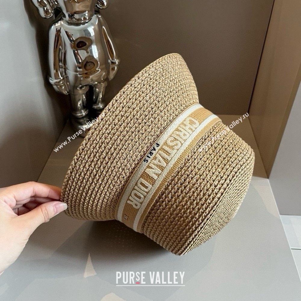 Dior Straw Bucket Hat D031302 Biege 2025 (LE-25031302)