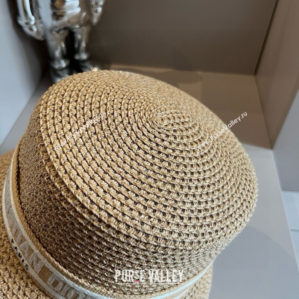 Dior Straw Bucket Hat D031302 Biege 2025 (LE-25031302)