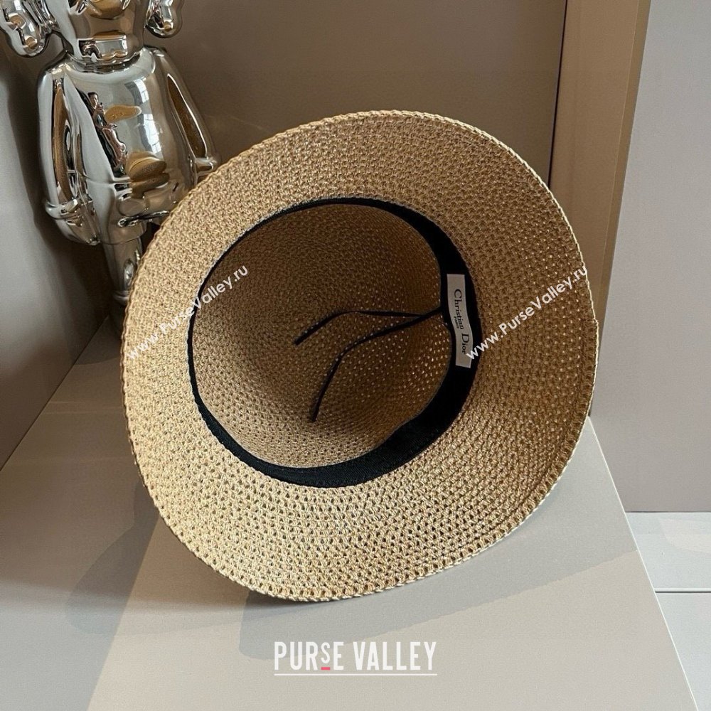 Dior Straw Bucket Hat D031302 Biege 2025 (LE-25031302)