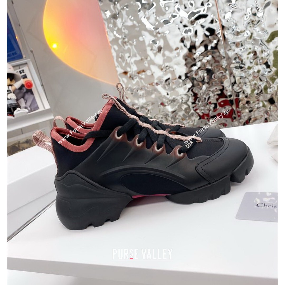 Dior D-Connect Sneaker in Zodiac Printed Technical Fabric DS19 Black/Pink 2021 (KW-210817053)